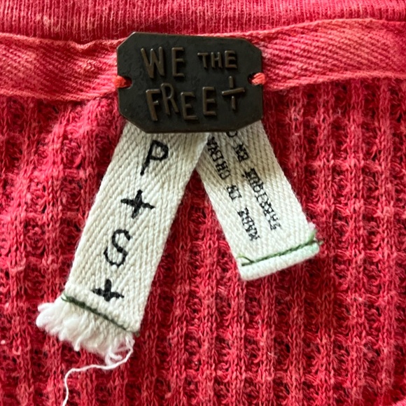 We the free, free people small thermal long sleeve two tone diamond dozen - Picture 3 of 6